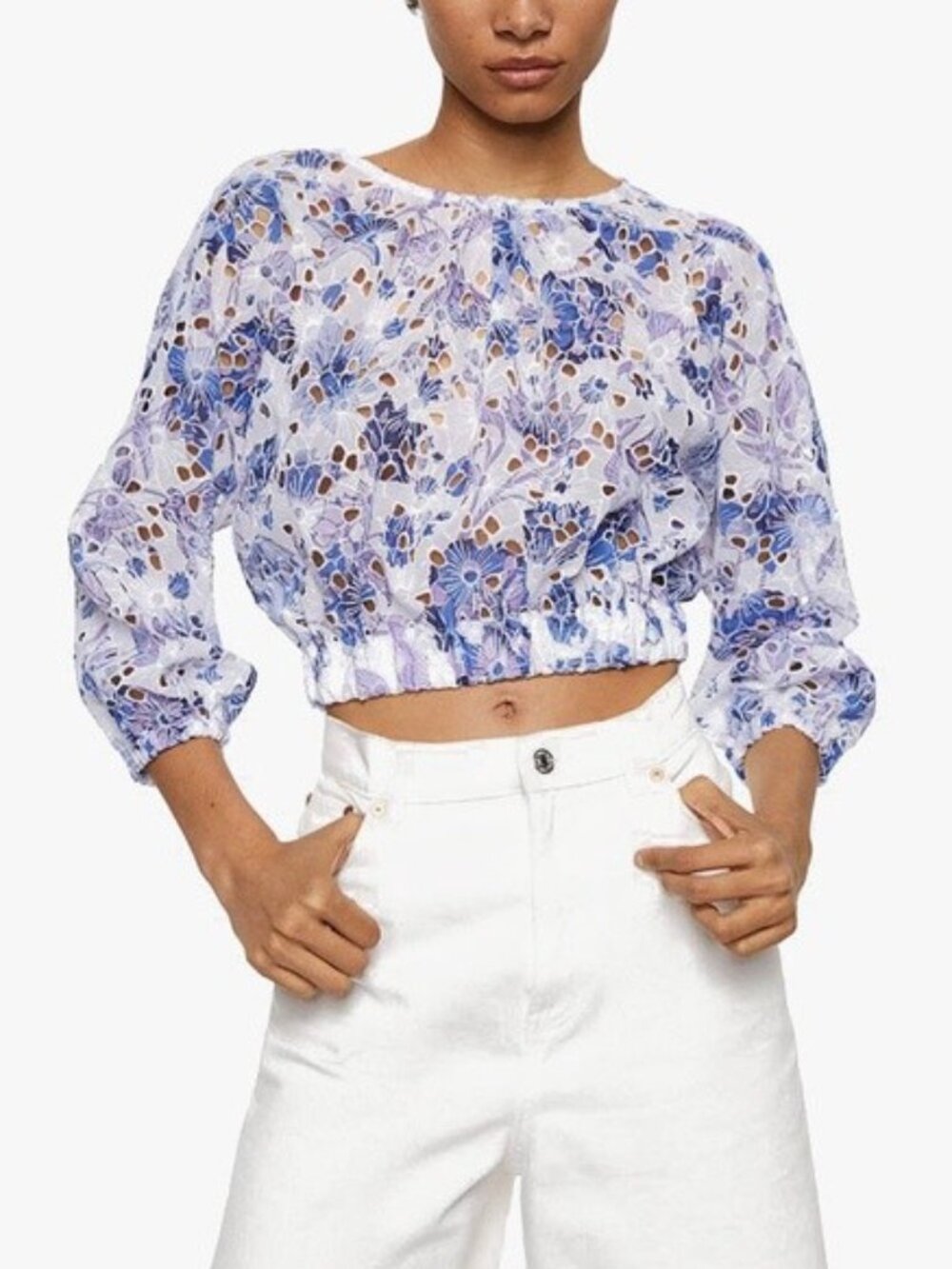 Mango Top Floral Size M US 6